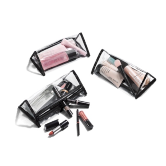 Mary Kay Roll-Up Hanging Travel Case - Black with Pink Hearts - NWOT - Picture 4 of 5